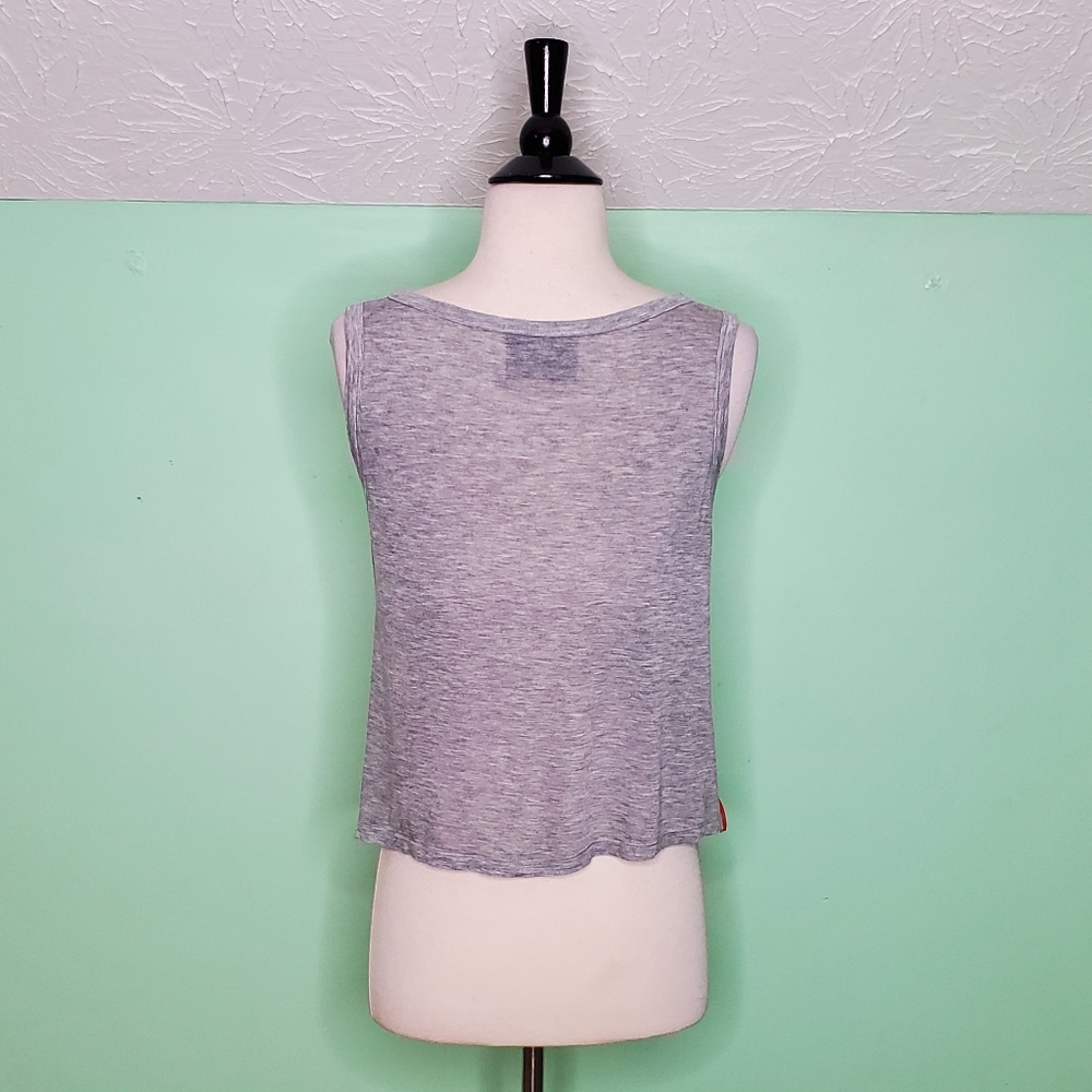 Dolce & Gabbana Silk Hanky Hem Tank Top – Gray Burnout Back – Size M (Estimated) - Picture 5 of 8
